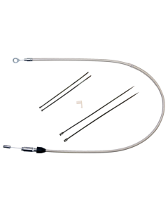 Magnum Quick Connect Braided 33" Upper Clutch Cable Polished Stainless 18-23 FX/FL