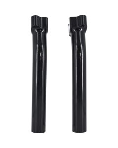 Chubby Billet 9.5" Pull Back Gloss Black Riser Set 4 Harley 