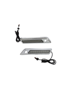 Custom Dynamics Saddlebag Hinge Cover W/Smoke Chrome 4 Harley 14-23 FL/HT/KSE/RSE/XST