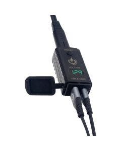 RidePower SAE to USB-C/USB Ports Adapter W/ Digital Voltage Indicator