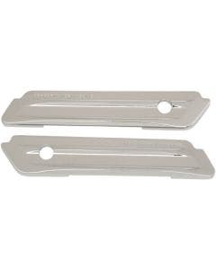Performance Machine PM Smooth Chrome Saddlebag Latch Hinge Covers Harley 14-19