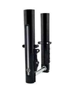 Performance Machine PM Black Contrast Single Side Lower Legs Sliders 14-18 FLH