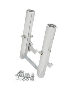 PM Radial Caliper Chrome Dual Disc Lower Legs Sliders Harley 08-13 FLH