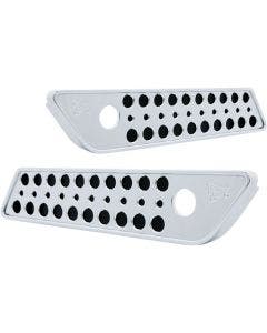 Battitinis Chrome Signature Series Saddlebag Hinge Latch Covers for Harley 14-19