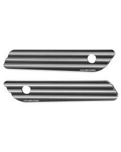 Arlen Ness 03-608 Black 10 Gauge Saddlebag Latch Hinge Covers for Harley 14-21