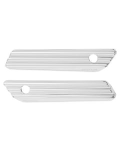 Arlen Ness 03-609 Chrome 10 Gauge Saddlebag Latch Hinge Covers for Harley 14-21