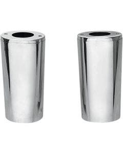 Drag Specialties Smooth Chrome Fork Slider Covers for 84-13 Harley FL Models -+4 Length