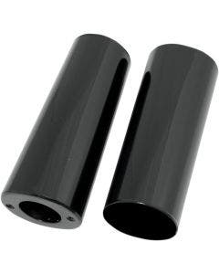 Drag Specialties Black Smooth Plus +2 Fork Boots 8.5" Upper Slider Covers 84-13