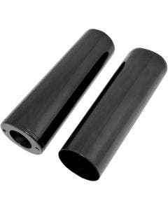 Drag Specialties Smooth Black Fork Slider Covers for 84-13 Harley FL Models +4 Length