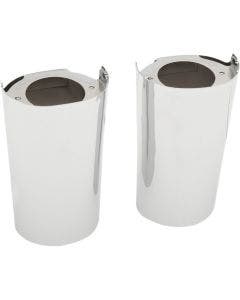 Drag Specialties Chrome Smooth Stock Length Repl OEM Upper Slider Covers 14-20