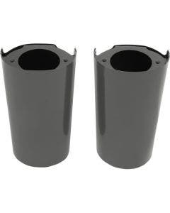 Drag Specialties Black Smooth Plus +2 Fork Boots Upper Slider Covers 14-17
