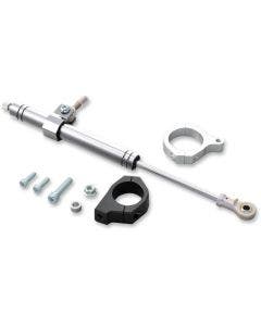 Drag Specialties Silver Front Steering Damper Kit for Harley Dyna FXD 06-17 