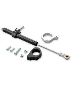 Drag Specialties Black Front Steering Damper Kit for Harley Dyna FXD 06-17 