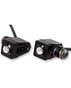 Joker Machine Black Single Rat Eye Red LED Turn Signals Harley & Metric