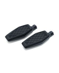 Kuryakyn 5905 Satin Black Hex Rubber Foot Pegs Harley Style Male Mount Apps