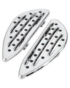 Arlen Ness Chrome Deep Cut Driver Stretched Floorboards for Harley FLH FLST FLD