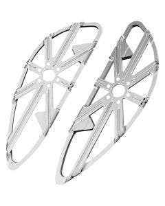 Arlen Ness Chrome 10 Gauge Driver Rider Front Floorboards for Harley FLH ST FLD