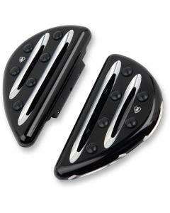 Arlen Ness Black Anodized Deep Cut Rear Passenger Floorboards for Harley 93-17