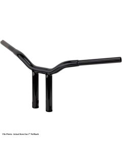 LA Choppers LA-7338-10B Black 1-1/4 10" Rise 7" PullBack Kage Fighter T-Bars TBW