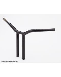 LA Choppers LA-7338-14B Black 1-1/4 14" Rise 7" PullBack Kage Fighter T-Bars TBW