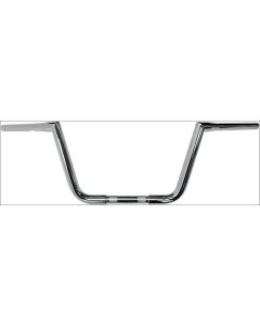 La Choppers Chrome 1-1/4" Big Twin Peaks 10" Handlebars Apes FLTR FLHR FXD ST XL