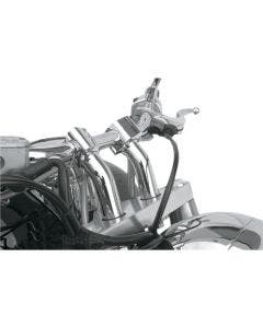 Baron BA-7410U Chrome Kickback Handlebar 4" Risers Harley Metric Honda VTX