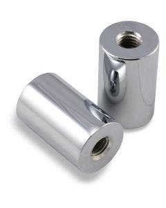 LA Choppers LA-7335-02R Chrome 2" Straight Handlebar Risers 1-1/4" Dia. Harley