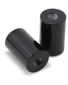LA Choppers LA-7335-02RB Gloss Black 2" Straight 1-1/4" Handlebar Risers Harley