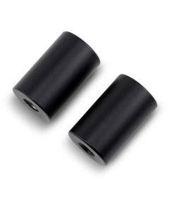 LA Choppers LA-7335-02RM Flat Black 2" Straight 1-1/4" Handlebar Risers Harley