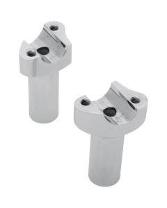 Drag Straight 3.5" Tall Chrome Forged Aluminum Risers 1" Clamp Area for Harley