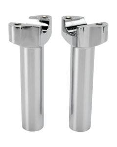 Drag Straight 5.5" Tall Chrome Forged Aluminum Risers 1" Clamp Area for Harley