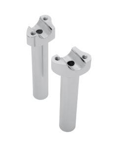 Drag Straight 6.5" Tall Chrome Forged Aluminum Risers 1" Clamp Area for Harley