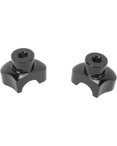 Drag Straight 1.7" Tall Black Forged Aluminum Risers 1" Clamp Area for Harley