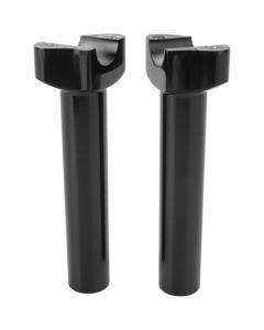 Drag Straight 6.5" Tall Black Forged Aluminum Risers 1" Clamp Area for Harley