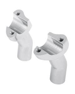 Drag 1" Pullback 3.5" Tall Chrome Forged Aluminum Risers 1" Clamp Area Harley