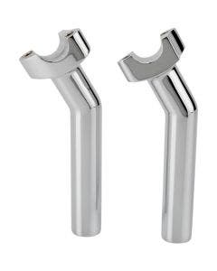 Drag 1" Pullback 6.5" Tall Chrome Forged Aluminum Risers 1" Clamp Area Harley