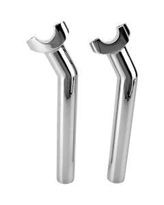 Drag 1" Pullback 8.5" Tall Chrome Forged Aluminum Risers 1" Clamp Area Harley