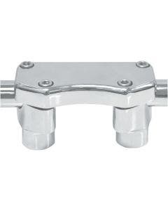 Drag Straight Chrome 1.5" Tall Forged Aluminum Risers W/ 1" Clamp for Harley 
