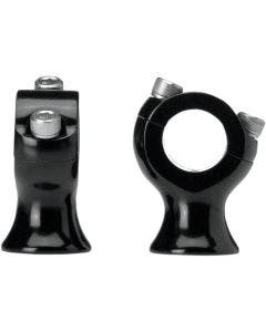 Biltwell Black 1 ¾" Slim Line Handlebar Risers For Harley 1" Bars Heavy Duty | SR-125-SS-BK