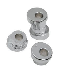 La Choppers Chrome 10 Degree Angled Handlebar Riser Bushing Adapters Kit Harley