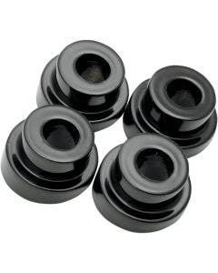 La Choppers Black 10 Degree Angled Handlebar Riser Bushing Adapters Kit Harley