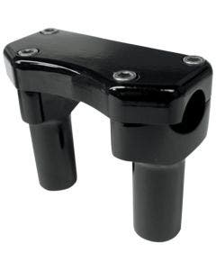 Drag Straight Black 3" Tall Forged Aluminum Risers W/ 1" Clamp for Harley 