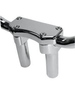 Drag Straight Chrome 4" Tall Forged Aluminum Risers W/ 1" Clamp for Harley 