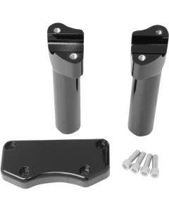 Drag Straight Black 6" Tall Forged Aluminum Risers W/ 1" Clamp for Harley 