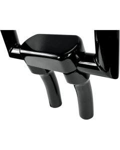 Drag Black 5.5" Tall 1" Pullback Forged Aluminum Risers W/ 1.5" Clamp Harley 