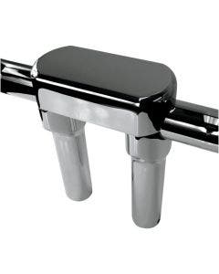 Drag Straight Chrome 6" Tall Forged Aluminum Risers W/ 1.5" Clamp for Harley 