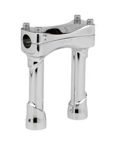 Biltwell Chrome 6" Tall Murdock Risers for Harley Models 1" Clamping Area