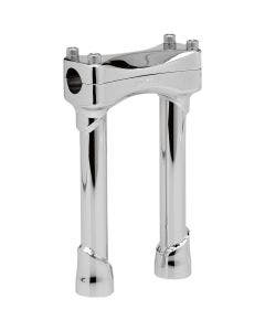Biltwell Chrome 8" Tall Murdock Risers for Harley Models 1" Clamping Area