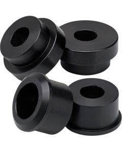 Lowbrow Black Aluminum Solid Handlebar Riser Bushings for Harley Big Twin 84-16