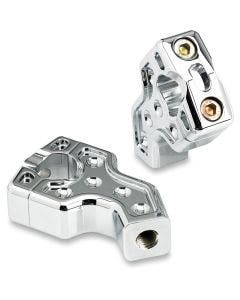 Joker Machine Chrome 2.5 Rise 1.5 Pullback Machined Risers for Harley & Custom